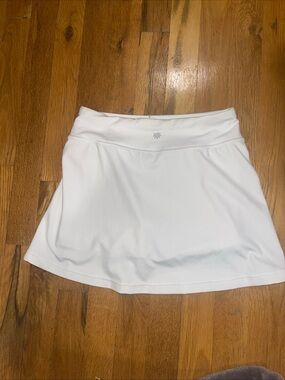 Athleta White Active Skort with Subtle Logo